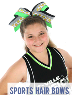 sports hair bows